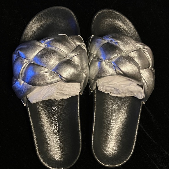 Bernardo Shoes - Bernardo Women's Metallic Silver Braided Sandals